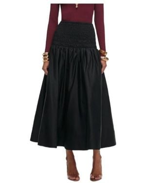 Self-Portrait Midi Skirt - Black