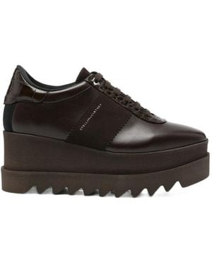 Stella McCartney Round-Toe Lace-Up Trainers - Black
