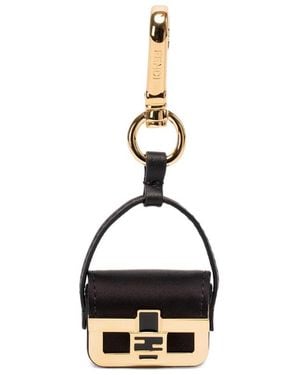 Fendi Baguette Bag Keychain - White