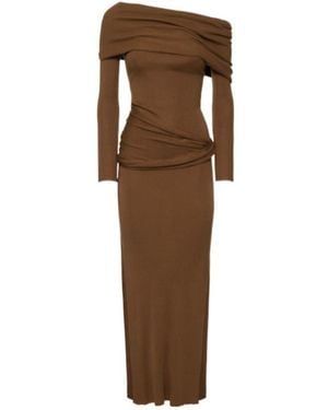AYA MUSE Slit Dress - Brown