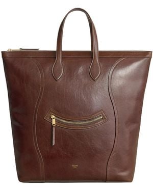 Celine Vertical Cabas Smile Luggage - Brown