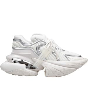 Balmain Unicorn Wave Panelled Trainers - White