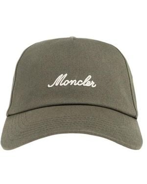 Moncler Logo Embroidered Baseball Cap - Green