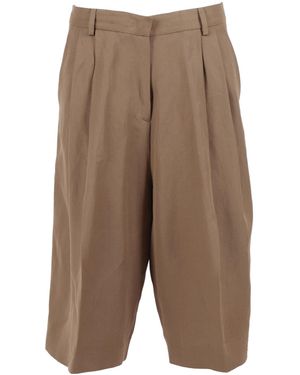 Fabiana Filippi Pleated Wide-Leg Trousers - Grey