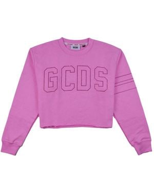 Gcds Long-Sleeved Round-Neck Jumper - Purple