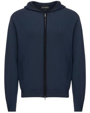Emporio Armani Zip-Up Hoodie - Blue