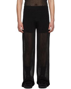 Marine Serre Elastic Waist Casual Pants - Black