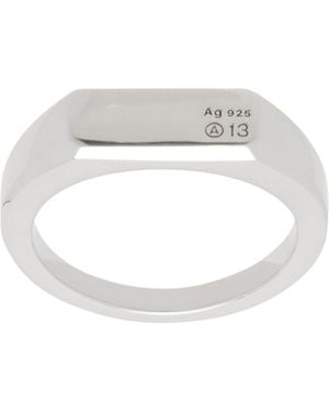 NUMBERING Signet Ring - White