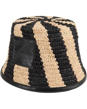 Jacquemus Striped Bucket Hat - Black