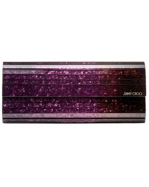 Jimmy Choo Sweetie Glitter-Embellished Clutch Bag - Purple