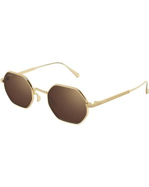 Cartier Polygonal Retro Sunglasses - White