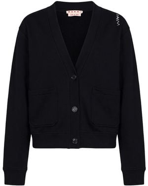 Marni Solid Colour Long-Sleeve Sweatshirt - Black