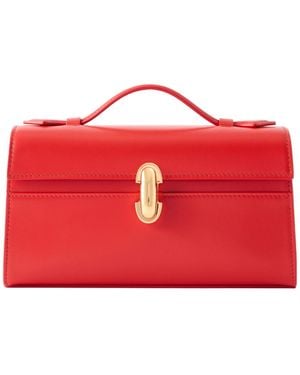 SAVETTE Symmetry Pochette Leather Tote - Red