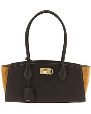 Ferragamo Double-Handle Handbag - Black