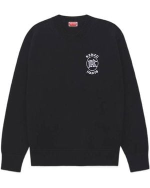 KENZO Paris Emblem' Embroidered Jumper - Blue