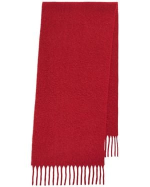 TOTEME Fuzzy Fringed Scarf - Red