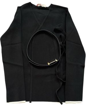Max Mara Studio Belted Wrap Cardigan - Black