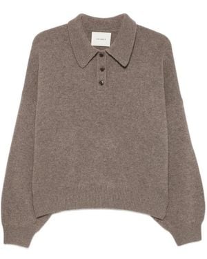 Lisa Yang Knitted Polo Shirt - Brown