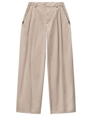 Alexander Wang Side Zip Mid-Rise Tailored Pant - Natural