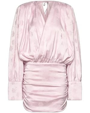 ROTATE BIRGER CHRISTENSEN Floral Detailed Ls Mini Dress - Pink