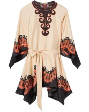 La DoubleJ La Doublej Belted Printed Dress - Natural