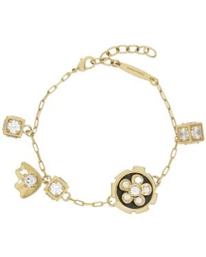 Ferragamo Ferragamo Crystal Charm Chain Bracelet - Metallic