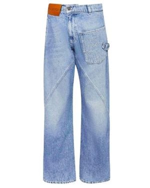 JW Anderson Jw Anderson Twisted Workwear Denim Jeans - Blue
