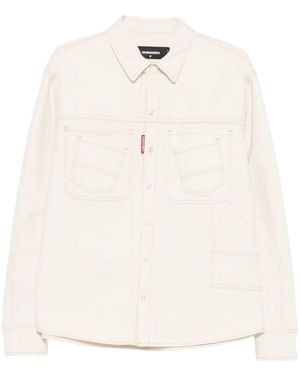 DSquared² Pockets Topstitch Shirt - Natural