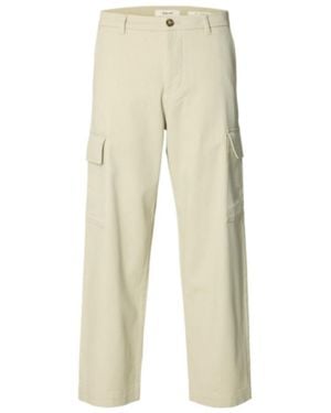 SELECTED Flap-Pockets Cargo Pants - Natural