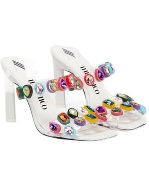 The Attico Nanci Embellished Pvc Sandals - White