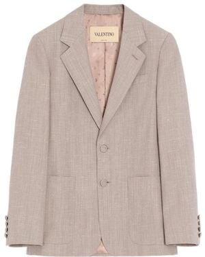 Valentino Single-Breasted Jacket - Multicolor