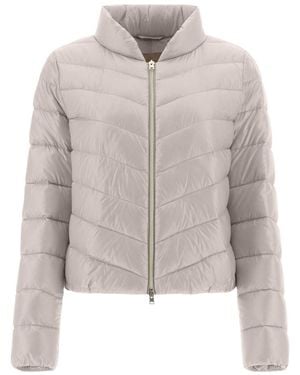 Herno Cropped Quilted Jacket - Gray