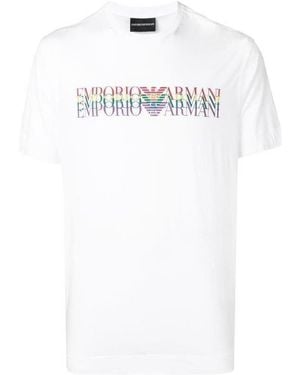 Emporio Armani Logo Short-Sleeved T-Shirt - White