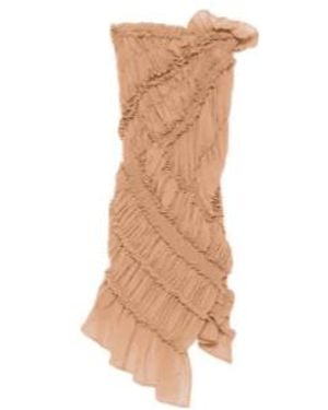 Magda Butrym Midi Skirt With Ruffle Trim - Natural