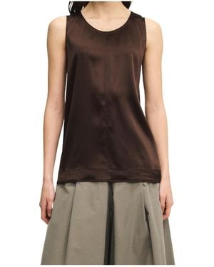 Panicale Silk Top - Brown