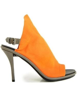 Balenciaga Logo High-Heeled Sandals - Orange