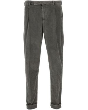 Pt Pantaloni Belt Loop Casual Trousers - Grey