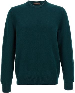 Zanone Slim Fit Crewneck Knitwear - Green
