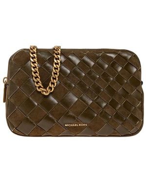 Michael Kors Michael Bryant Woven Shoulder Bag - Brown