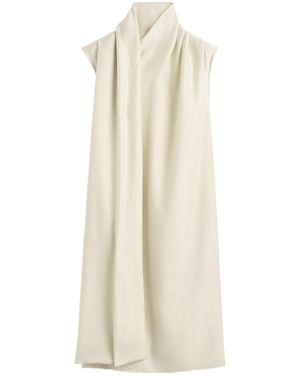 TOTEME Totême Attached-Scarf Sleeveless Midi Dress - White