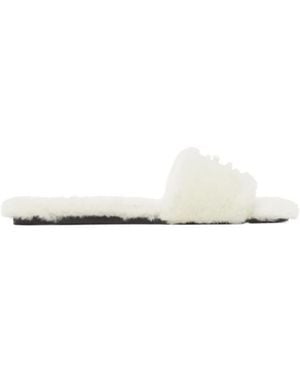 Givenchy Logo Flat Slippers - White
