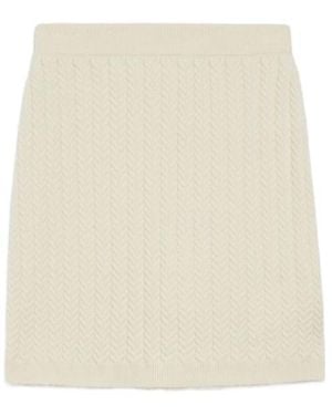 Sportmax High Waist Knitted Skirt - Natural