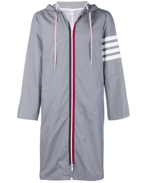 Thom Browne Classic Striped Hooded Windbreaker - Blue