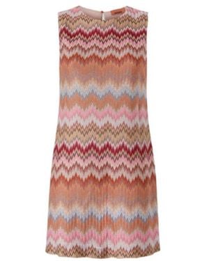Missoni Sleeveless Short Dress With Zigzag Pattern - Multicolour