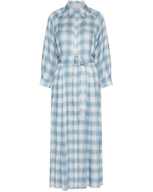 Marella Printed Viscose Shirt Dress - Blue