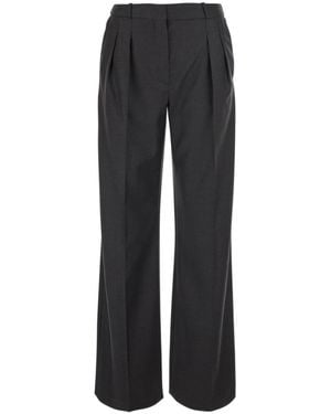 Loulou de Saison Sbiru High-Waist Straight Trousers - Black