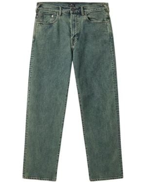 Paul Smith Relaxed-Fit Tint Crosshatch Stretch Jeans - Green