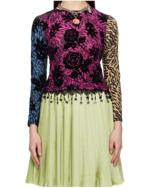 Chopova Lowena Crew Neck Mesh Top - Multicolour