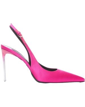 Sergio Rossi Pointed Toe Slingback Pumps - Pink