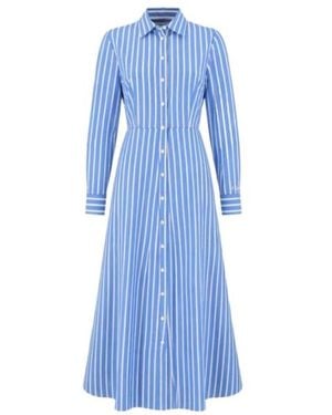 MC2 Saint Barth Striped Shirt Dress - Blue